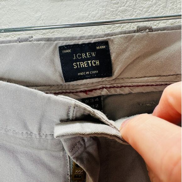 J Crew Khaki Gray 484 Stretch Chambray Trouser Pant Chino 34 / 32 - Picture 5 of 13